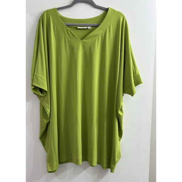 Susan Graver Lime Green Blouse - Picture 1 of 9